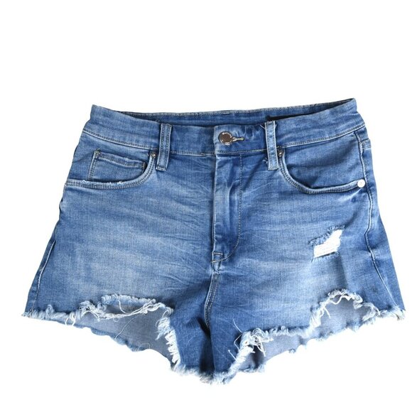 Blank NYC Pants - Blank NYC Denim Shorts Wedgie Short Size 27 Stretch Distressed Light Blue